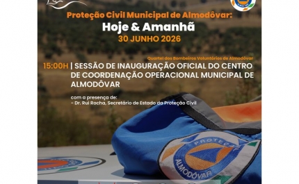 Inauguração do novo Centro de Coordenação Operacional Municipal da Proteção Civil antecipada para o dia 30 de junho