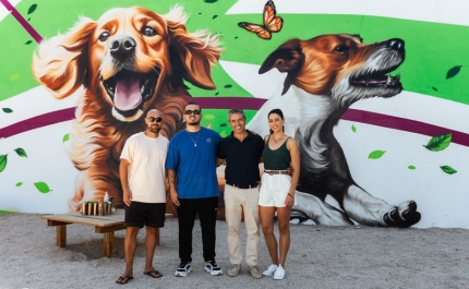 Parque Canino de Quarteira ganha nova vida com mural artístico