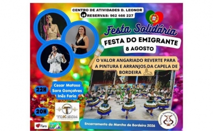 Festa do Emigrante em Bordeira une Tradição, Música e Apoio Solidário à Capela Local no dia 8 de agosto