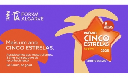 FORUM ALGARVE DISTINGUIDO COM O PRÉMIO CINCO ESTRELAS REGIÕES