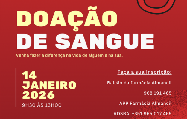 Farmácia Almancil convida à Dádiva   de Sangue  