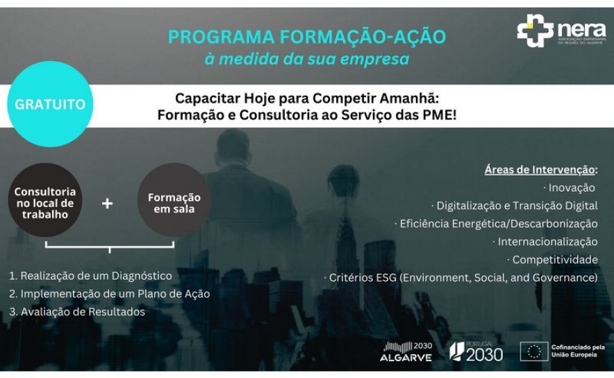Programa de Formação-Ação | Consultoria e Formação Financiadas dirigidas às PME do Algarve