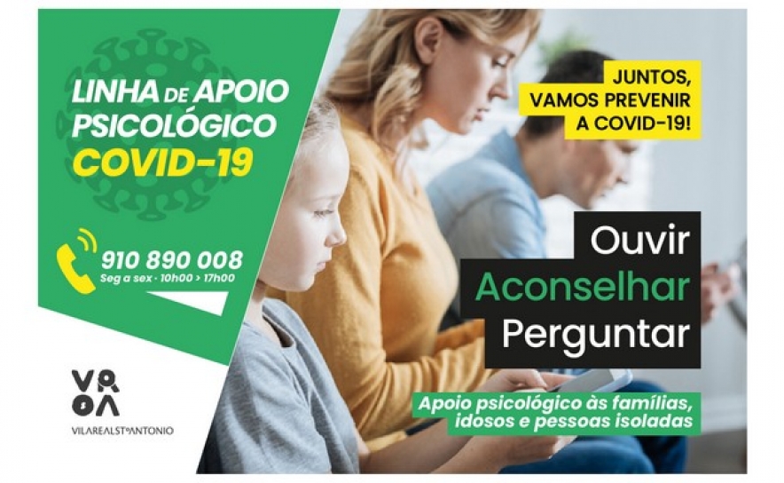 COVID-19: Vila Real de Santo António disponibiliza linha de apoio psicológico municipal 