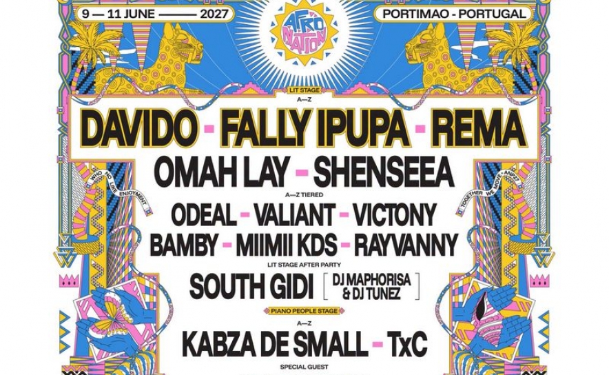 Davido, Rema e Fally Ipupa no cartaz do Afro Nation 2027 em Portimão