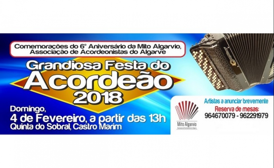Mito Algarvio – Associação de Acordeonistas do Algarve promove a Grandiosa Festa do Acordeão