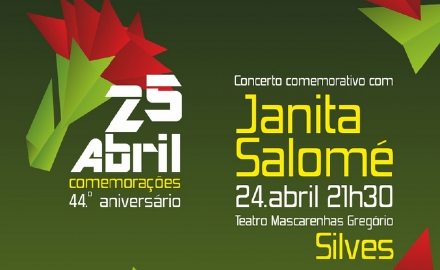 Comemorações do 44.º aniversário do 25 de Abril | JANITA SALOMÉ TRAZ «POETAS, CRAVOS E ROSAS»  A SILVES