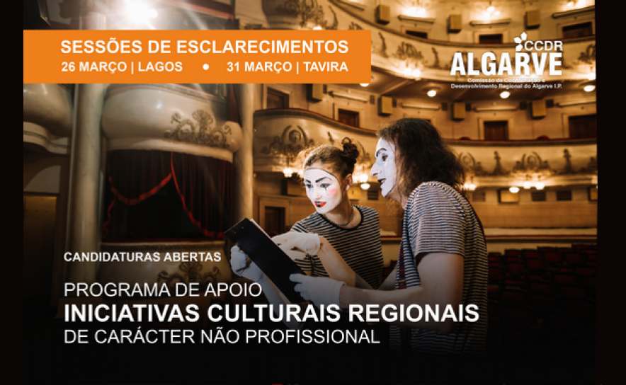 CCDR Algarve abre candidaturas ao Programa de Apoio a Iniciativas Culturais Regionais de Carácter Não Profissional