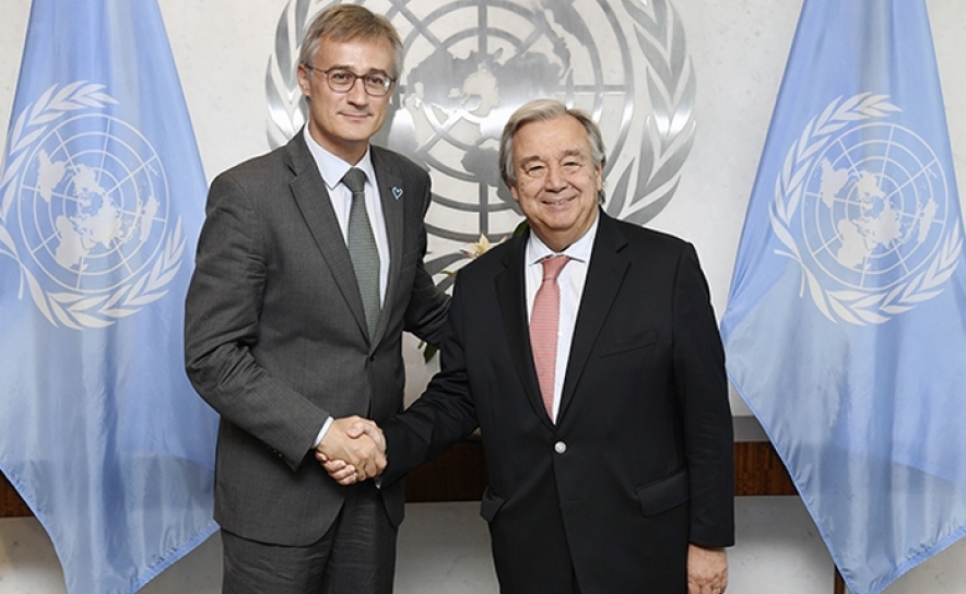 Felix Braz e António Guterres |  Foto © UN Photo/Evan Schneider