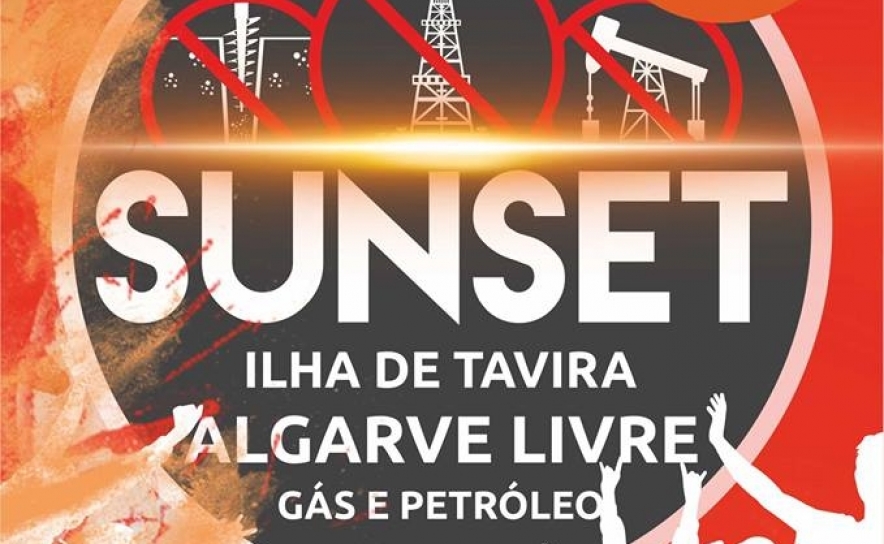 Sunset pelo fim dos contratos de exploração de gás e petróleo no Algarve.