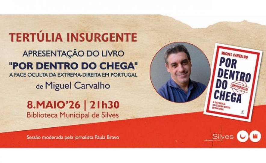MUNICÍPIO DE SILVES PROMOVE APRESENTAÇÃO DO LIVRO «POR DENTRO DO CHEGA» NA BIBLIOTECA MUNICIPAL