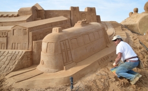 Guerra das Estrelas em esculturas de areia