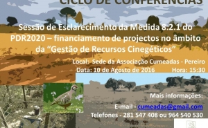 Sessão de Esclarecimento | Financiamento de projetos no âmbito da «Gestão de Recursos Cinegéticos»