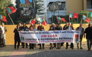PROTESTO CONTRA REPRESSÃO PATRONAL EM VILAMOURA