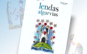 Autores da obra «Lendas Algarvias» no Centro Explicativo da Calçadinha de São Brás de Alportel