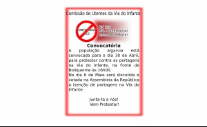 C.U.V.I. | Protesto contra portagens na Via do Infante – 30 abril