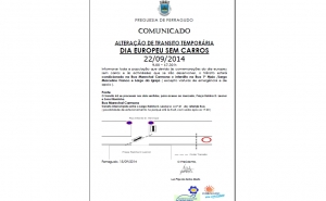  DIA EUROPEU SEM CARROS | ALTERAÇÃO DE TRANSITO TEMPORÁRIA 