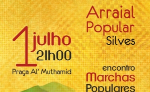 ARRAIAL E MARCHAS ANIMAM PRAÇA AL-MUTAMID, EM SILVES