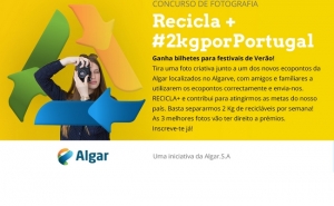 Campanha da Algar RECICLA+ #2KgporPortugal dá bilhetes para o Festival Rock in Rio