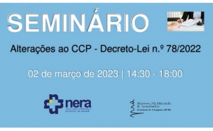 SEMINÁRIO - Alterações ao CCP - Decreto-Lei n.º 78/2022