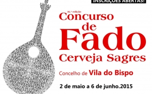 Inscrições abertas para a 16ª Edição do Concurso de Fado Cerveja Sagres Concelho de Vila do Bispo