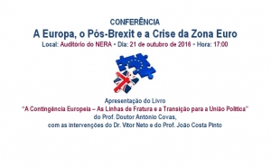 CONFERÊNCIA | A Europa, o Pós-Brexit e a Crise da Zona Euro