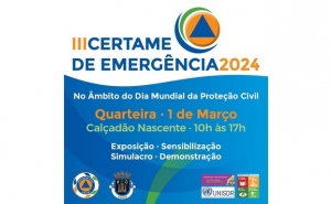 QUARTEIRA RECEBE CERTAME DE EMERGÊNCIA PARA ASSINALAR O DIA MUNDIAL DA PROTEÇÃO CIVIL