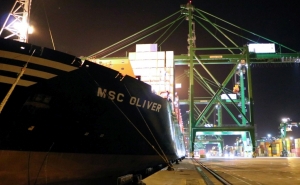 Gigante MSC Oliver escalou Sines