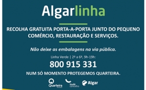 Recolha gratuita de recicláveis no comércio em Quarteira