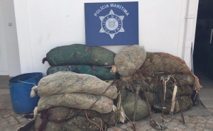 Polícia Marítima apreende 10 km de redes de pesca e 100 Kg de pescado