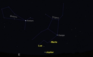 O céu de dezembro de 2017