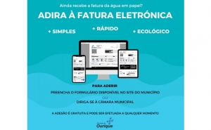 JÁ É POSSÍVEL ADERIR À FATURA ELETRÓNICA DA ÁGUA, SANEAMENTO E RESÍDUOS URBANOS