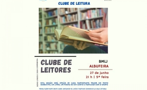 Divulgação da sessão de junho do Clube de Leitores da Biblioteca Municipal Lídia Jorge de Albufeira