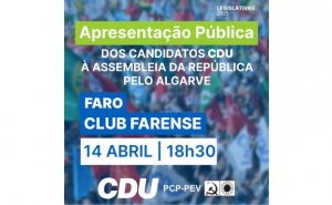 A CDU divulga os seus candidatos às eleições Legislativas em ato de apresentação pública          