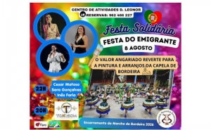 Festa do Emigrante em Bordeira une Tradição, Música e Apoio Solidário à Capela Local no dia 8 de agosto