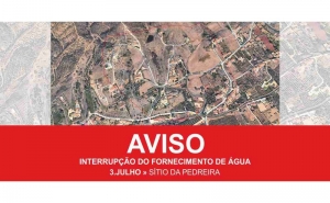 INTERRUPÇÃO DO FORNECIMENTO DE ÁGUA NO SÍTIO DA PEDREIRA NO DIA 3 DE JULHO