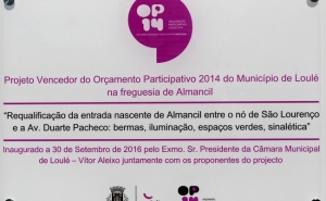 OBRA DE ALMANCIL VENCEDORA DA 1º EDIÇÃO DO ORÇAMENTO PARTICIPATIVO FOI INAUGURADA