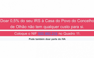 Doe 0,5% do seu IRS à Casa do Povo do Concelho de Olhão