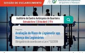 Sessão de Esclarecimento sobre o Regime de Controlo e Prevenção da Legionella