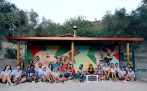 Artistas pintam mural solidário em prol da causa animal