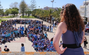 III Laço Azul Humano  no Jardim Pescador Olhanense