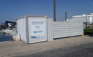 Retoma dos trabalhos de reabilitação da muralha da doca de recreio de Faro  