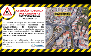 PORTIMÃO | Rotunda das Cardosas vai ter novo Pavimento - CIRCULAÇÃO INTERDITA