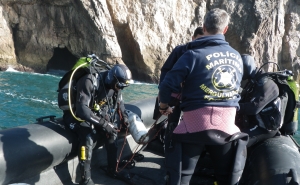 Grupo de Mergulho Forense da Polícia Marítima efetua buscas por praticante de caça submarina