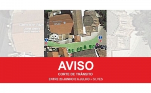 TRABALHOS DE RECUPERAÇÃO DA SÉ DE SILVES DECORREM NA RUA DO SAGRADO CORAÇÃO DE MARIA ENTRE 29 DE JUNHO E 6 DE JULHO