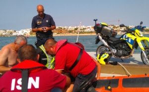 Mota de água abalroada na barra de Portimão