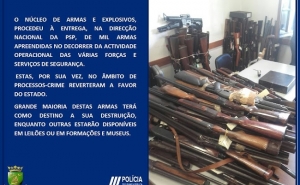 PSP Faro | Mais de 1000 Armas de Fogo para Destruir ou Leiloar