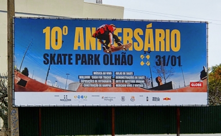 O Skate Park de Olhão, celebra o 10º aniversário no próximo dia 31 de janeiro