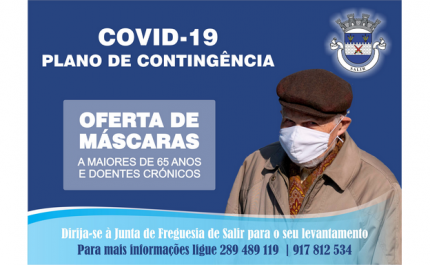 JF DE SALIR OFERECE MÁSCARAS CIRÚRGICAS A IDOSOS DA FREGUESIA 