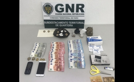 Quarteira – Apreensão de mais de 800 doses de heroína