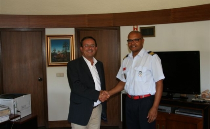 Novo Comandante dos Bombeiros Voluntários de Albufeira  apresenta cumprimentos ao Presidente da Câmara Municipal de Albufeira
